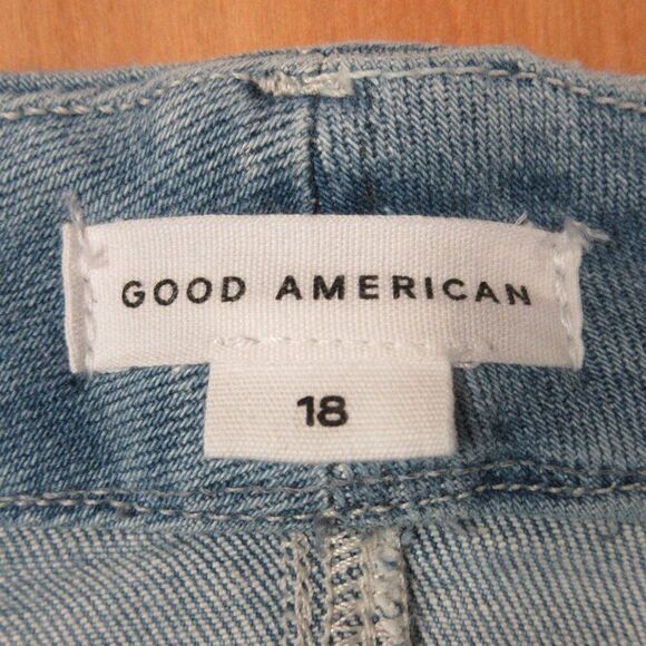 GOOD AMERICAN Good Curve Straight Light Compression Jeans Sz 18 Denim GCSTPB014T - Picture 6 of 16